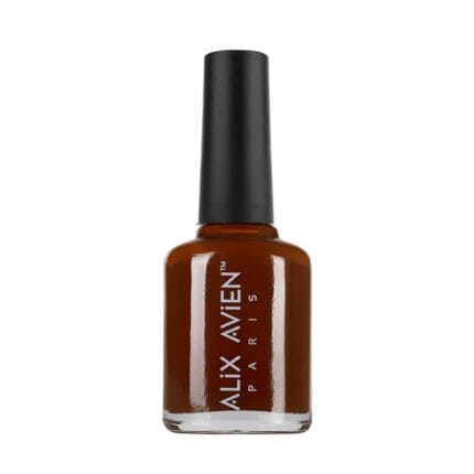 Alix Avien Nail Lacquer in shade 12 with its ergonomic cap and professional tapered brush.